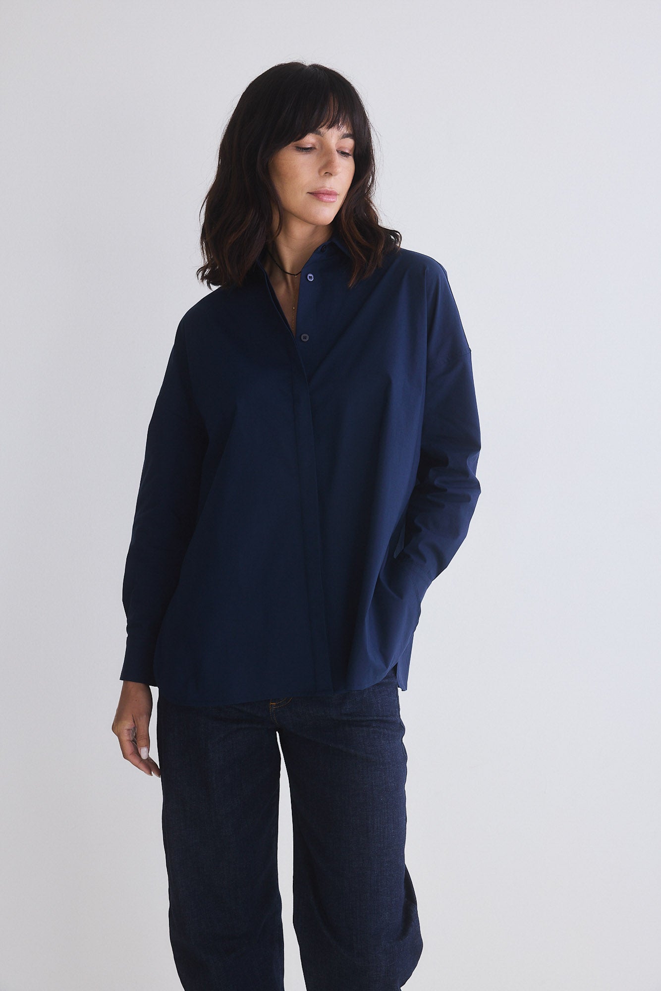 Refine Oversized Tunic With Buttons