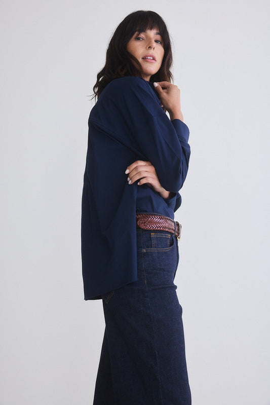 Refine Oversized Tunic With Buttons