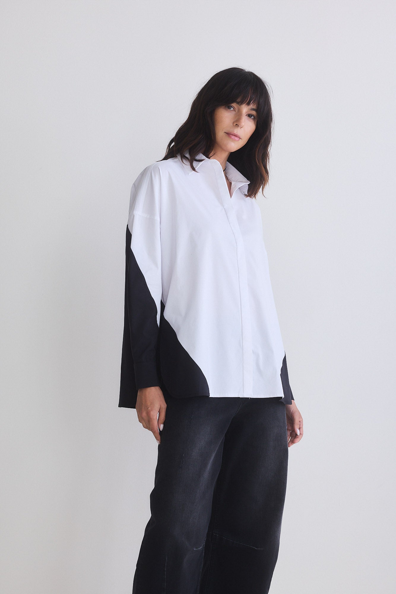 Colorblock Refine Oversized Tunic