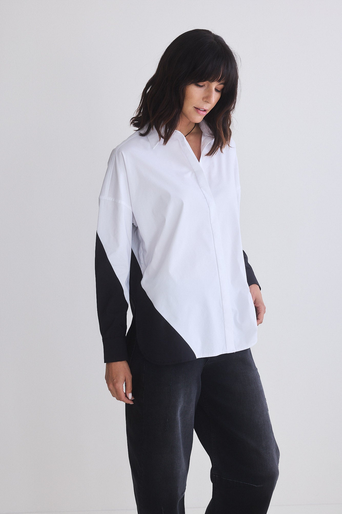 Colorblock Refine Oversized Tunic