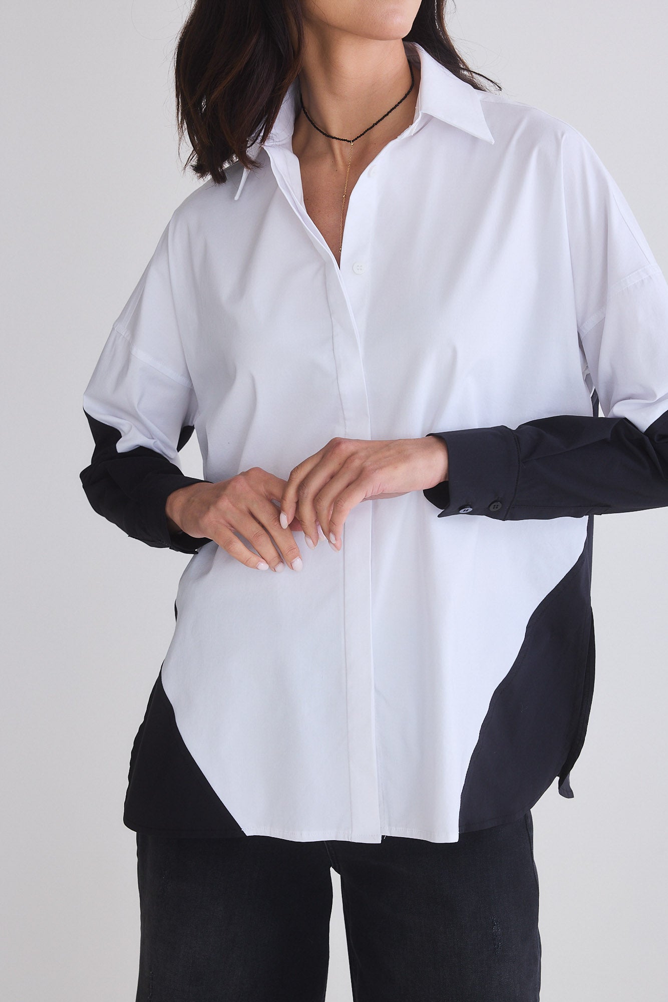 Colorblock Refine Oversized Tunic