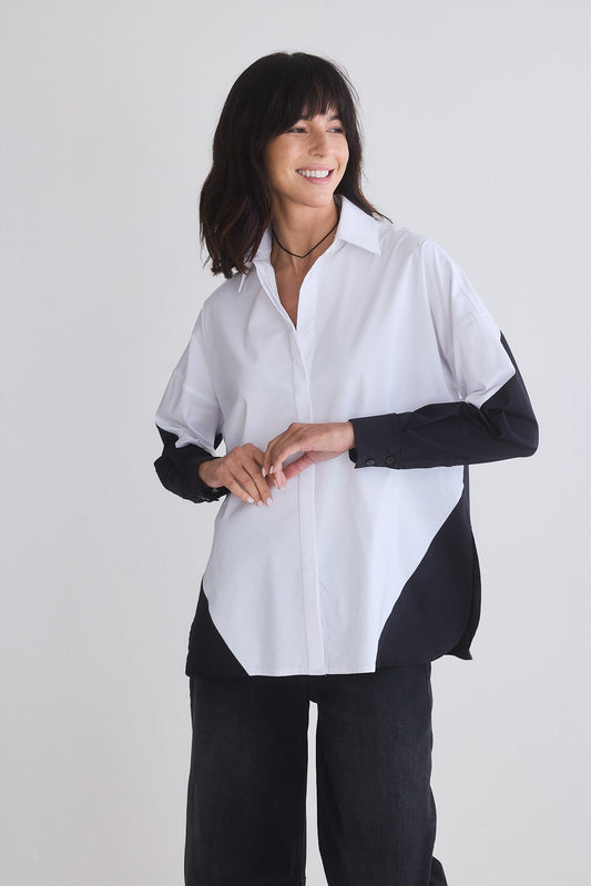 Colorblock Refine Oversized Tunic