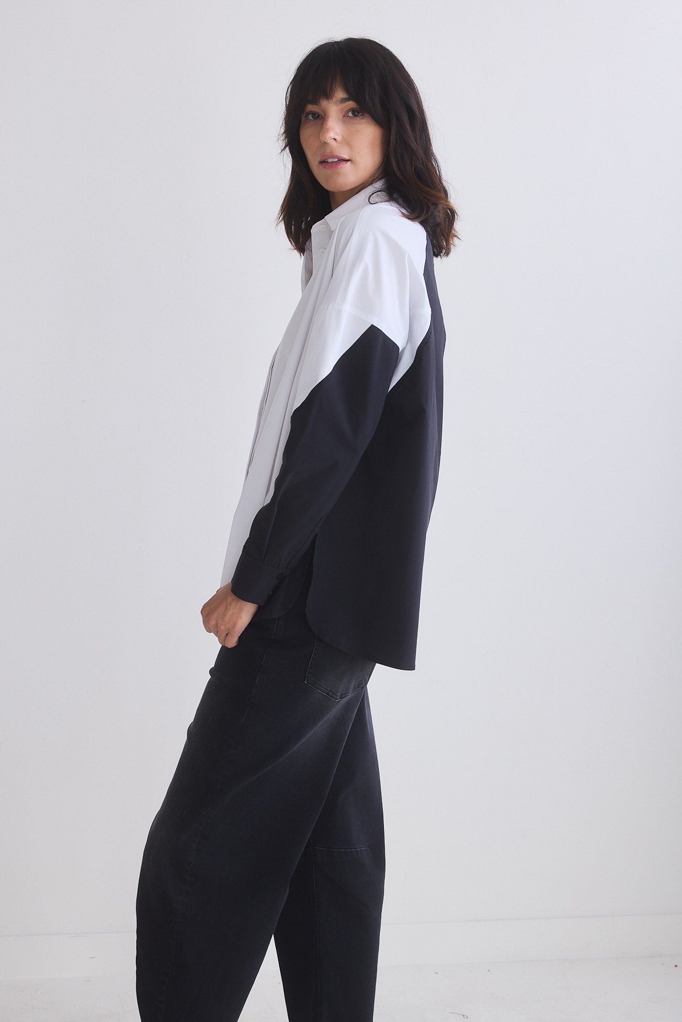 Colorblock Refine Oversized Tunic