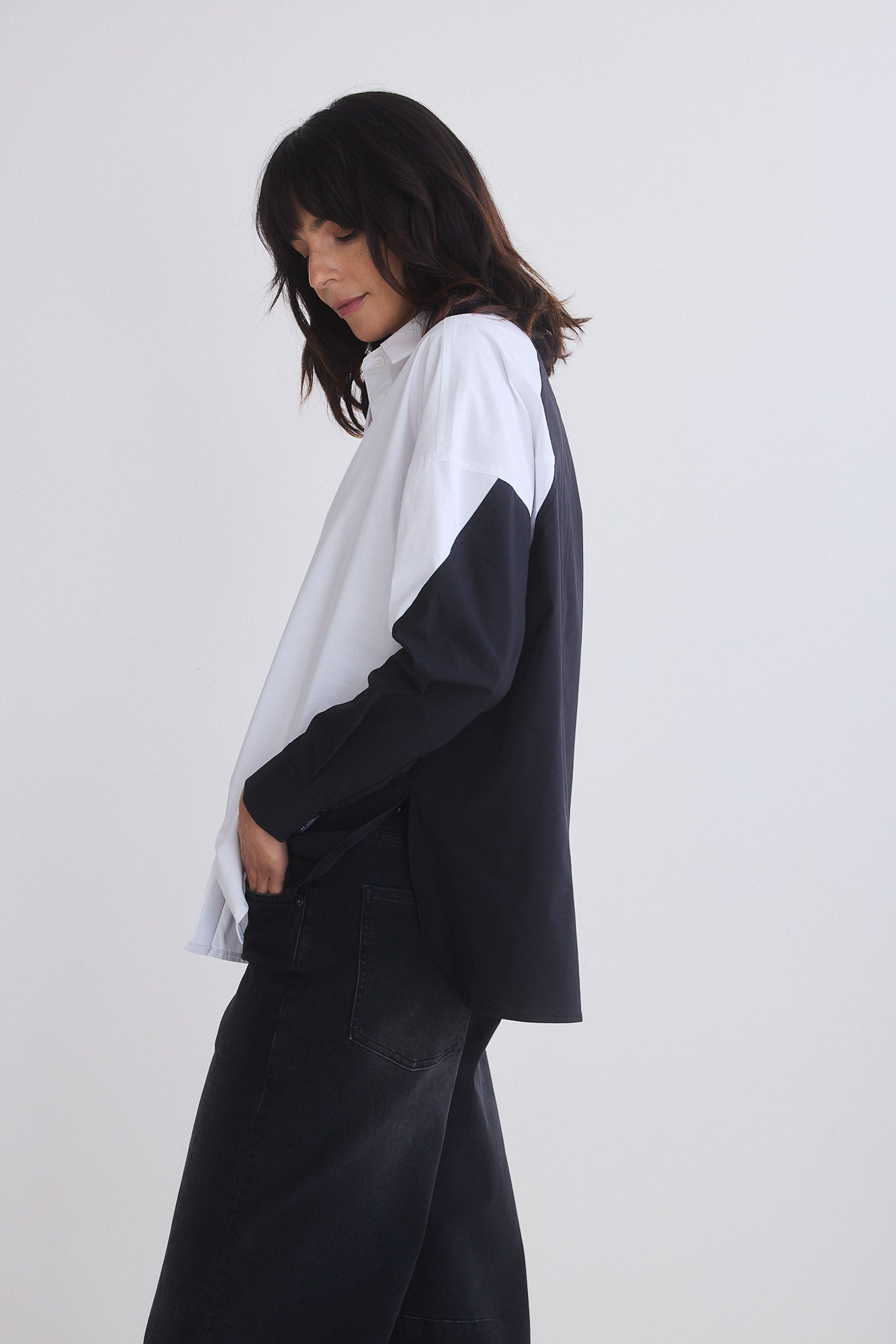 Colorblock Refine Oversized Tunic
