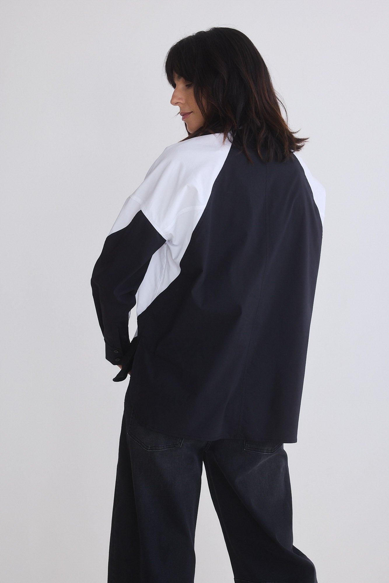 Colorblock Refine Oversized Tunic