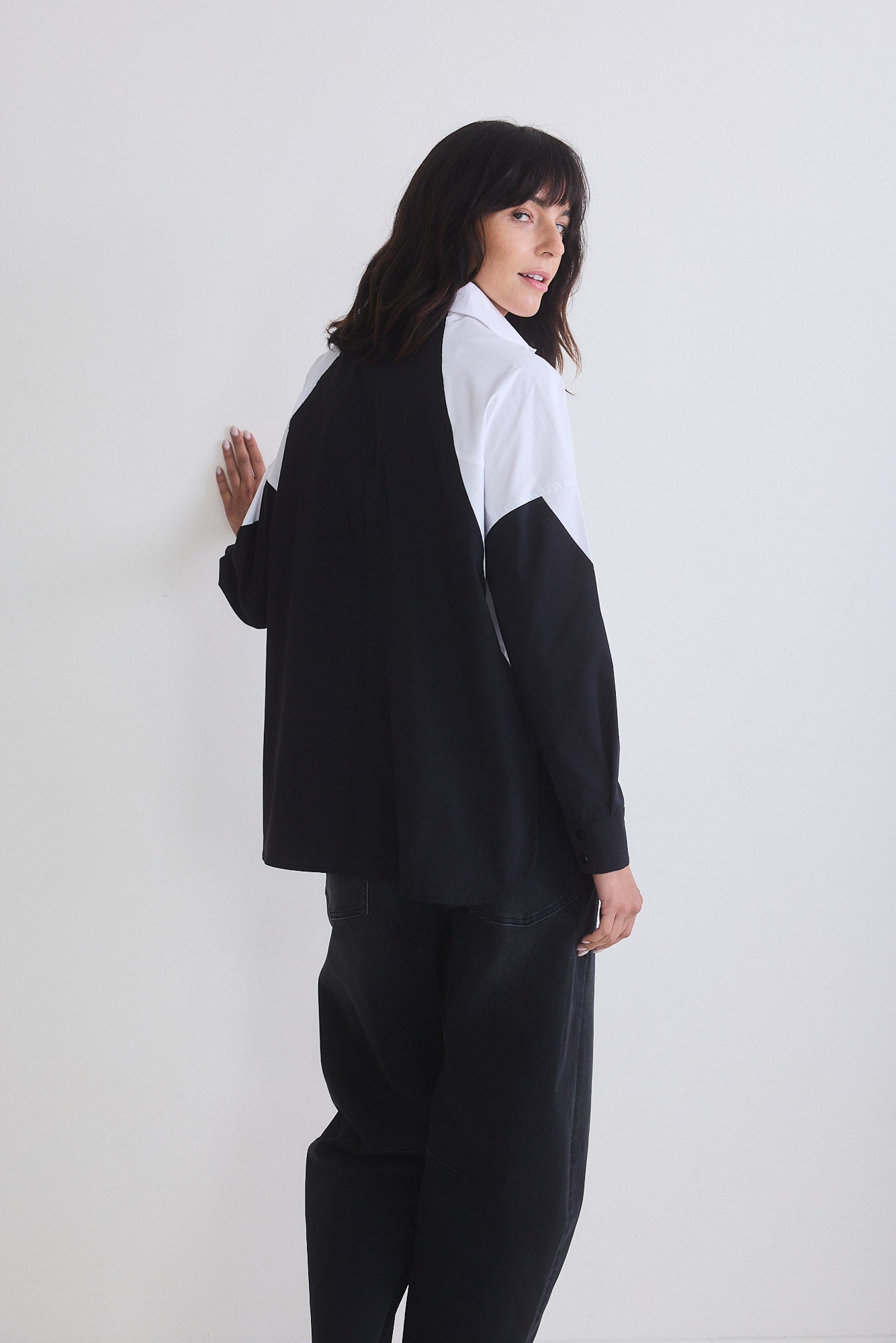 Colorblock Refine Oversized Tunic