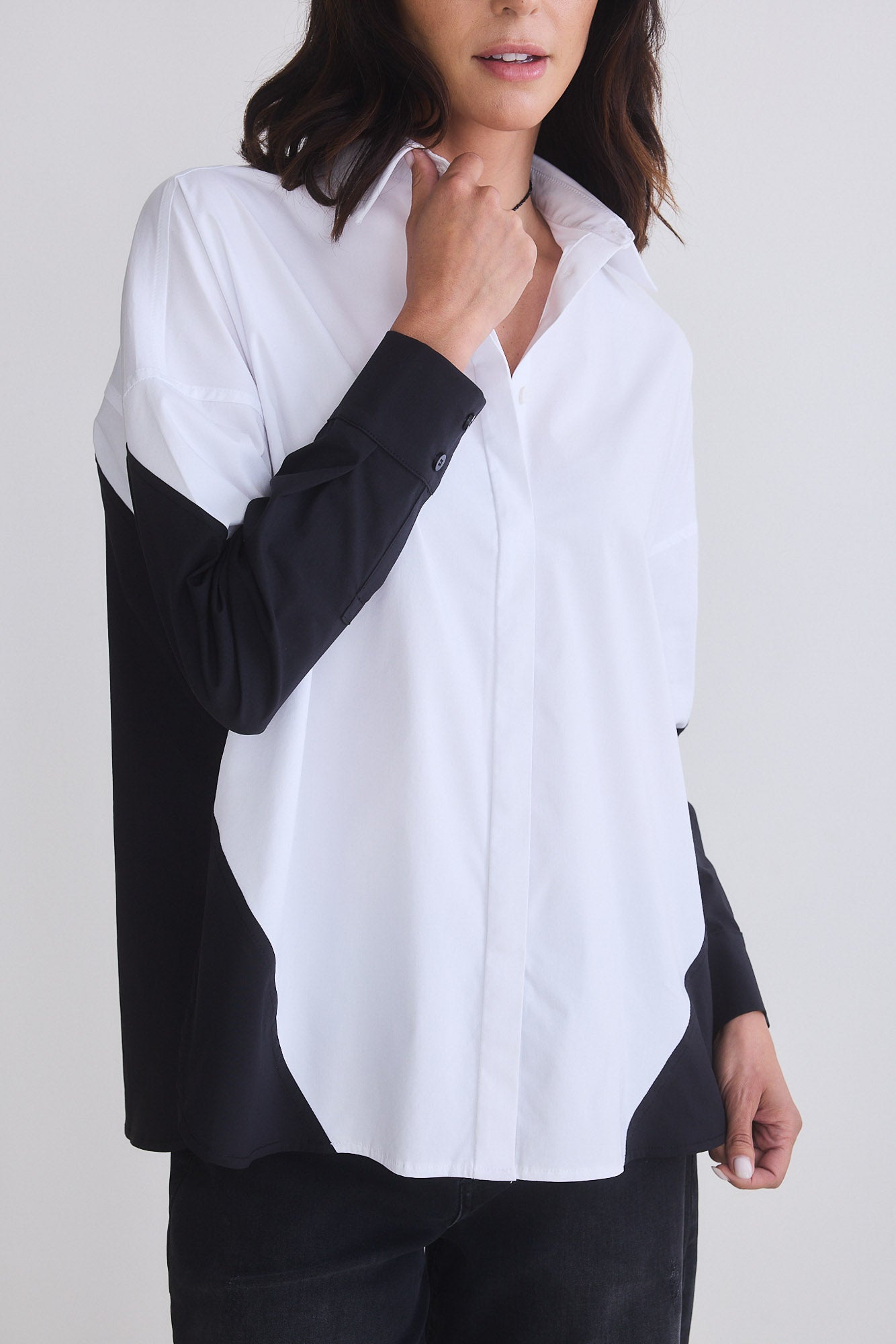 Colorblock Refine Oversized Tunic