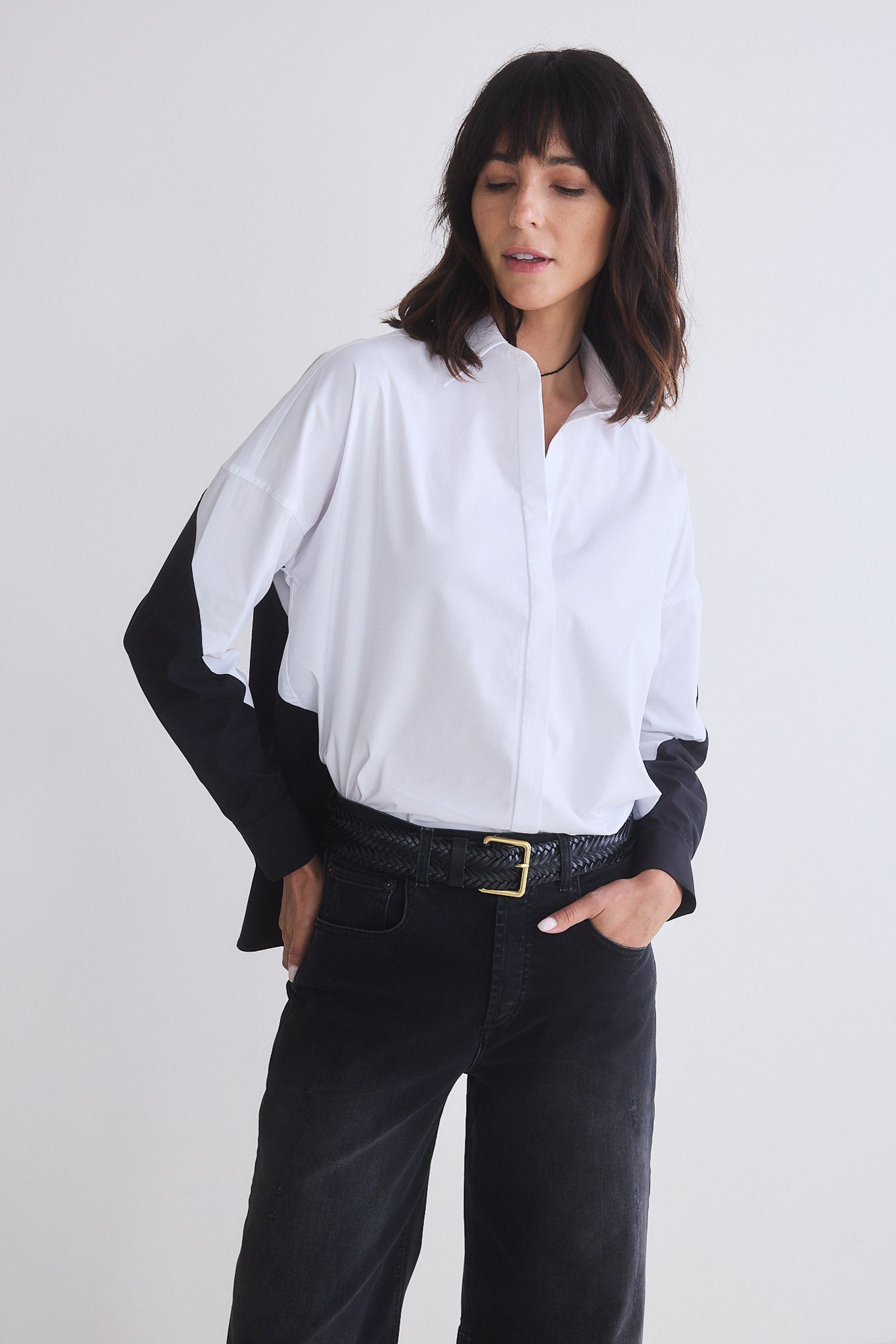 Colorblock Refine Oversized Tunic