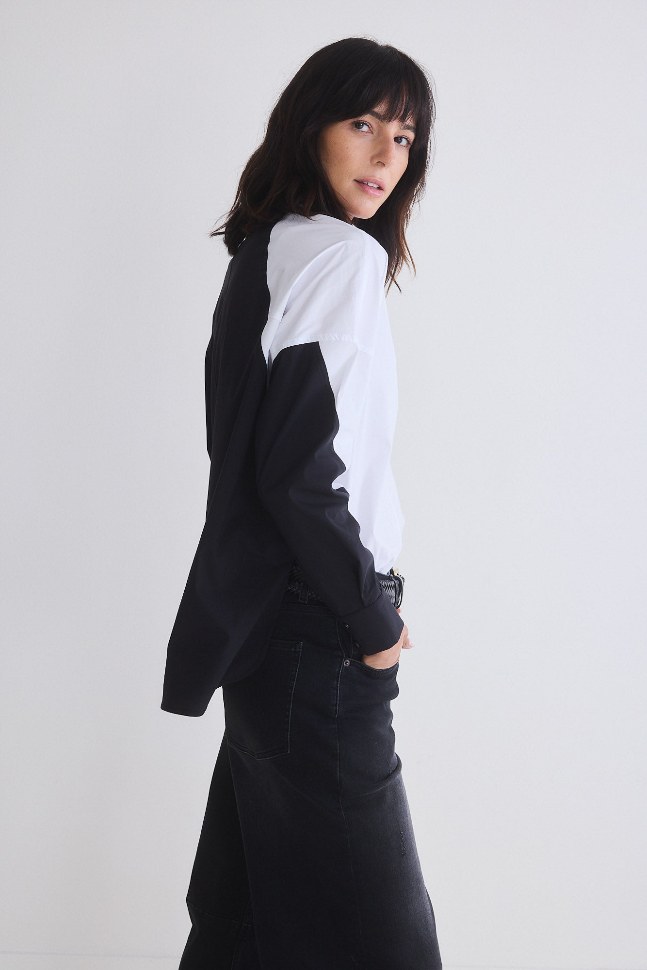 Colorblock Refine Oversized Tunic