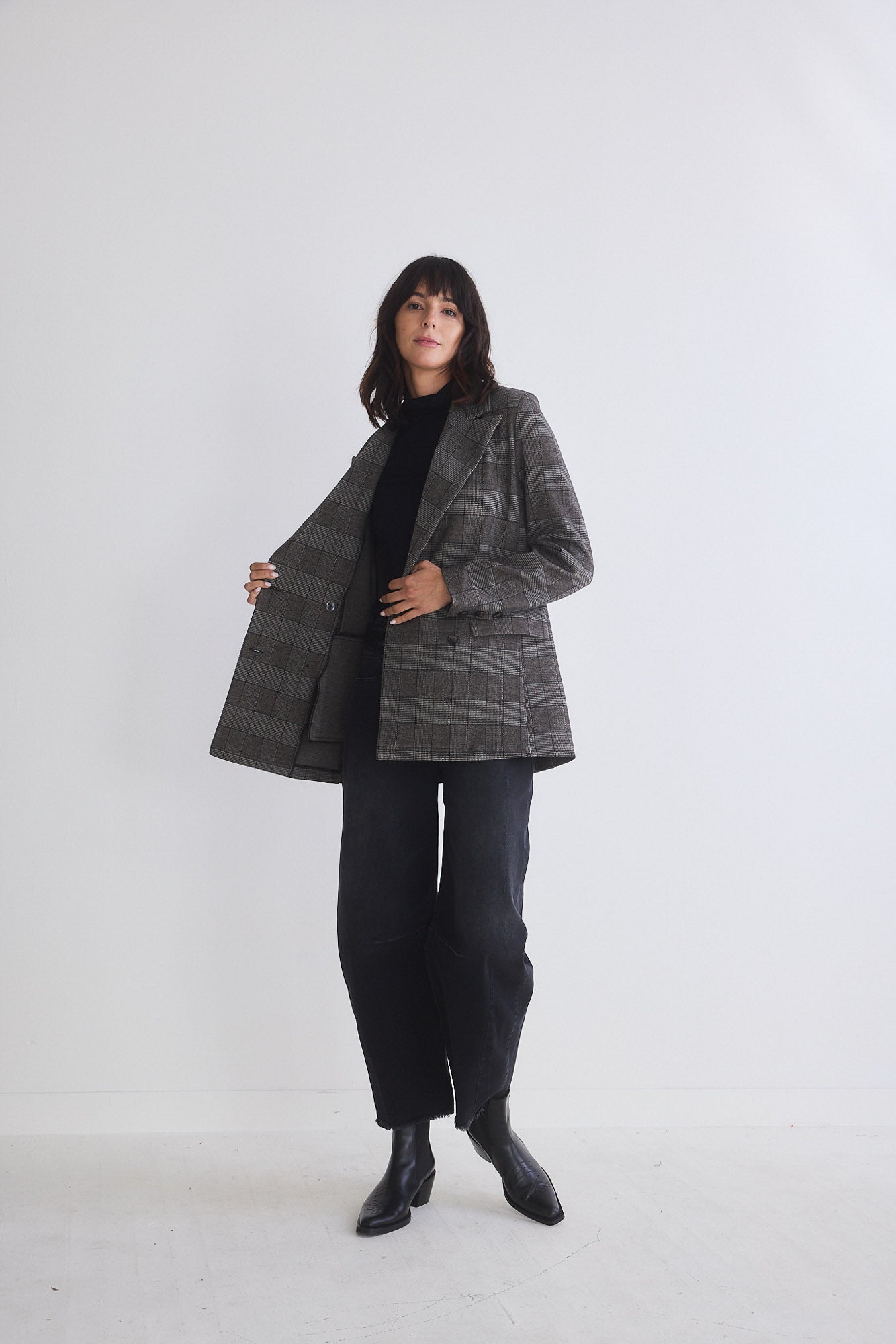 On the Clock Plaid Blazer