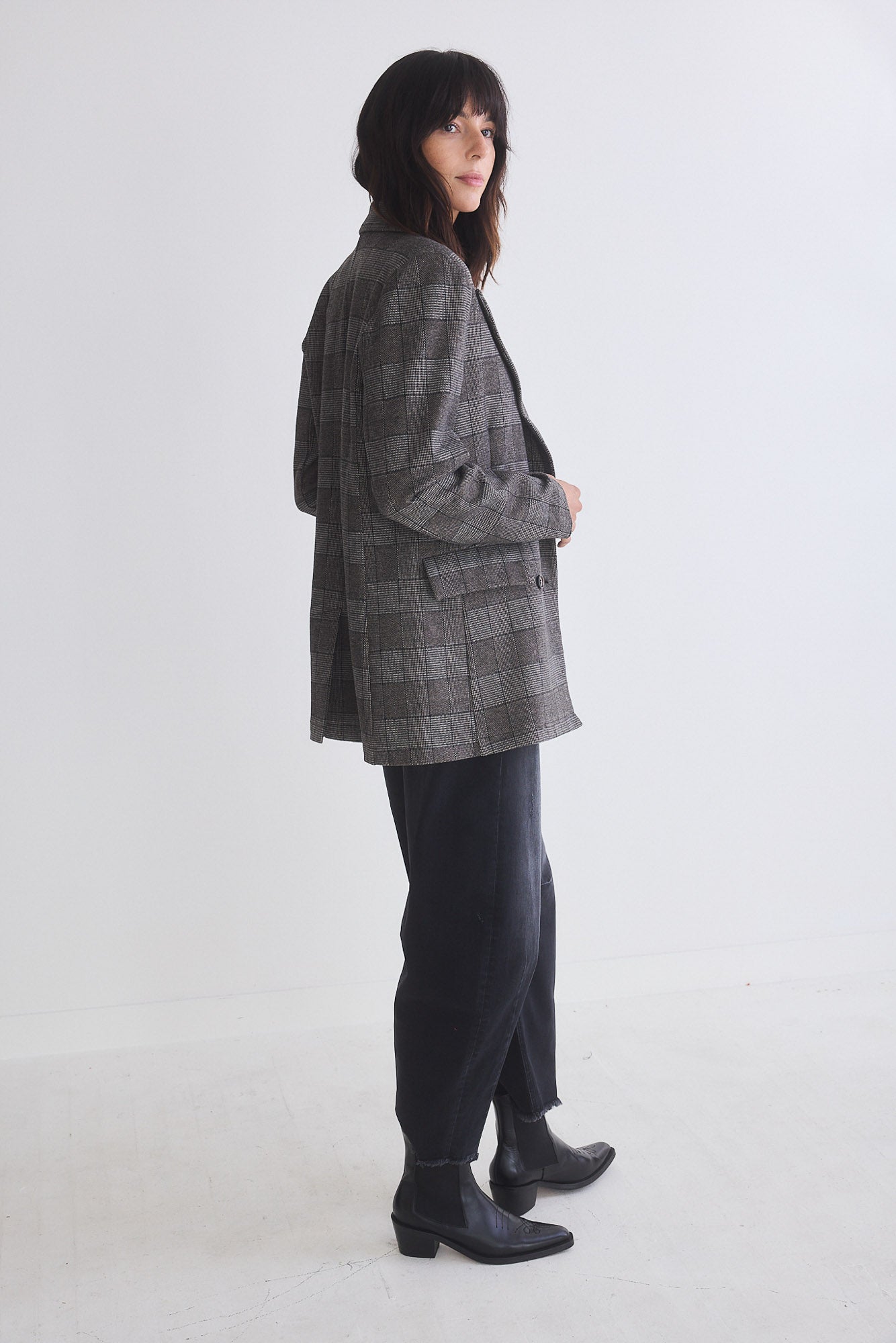 On the Clock Plaid Blazer