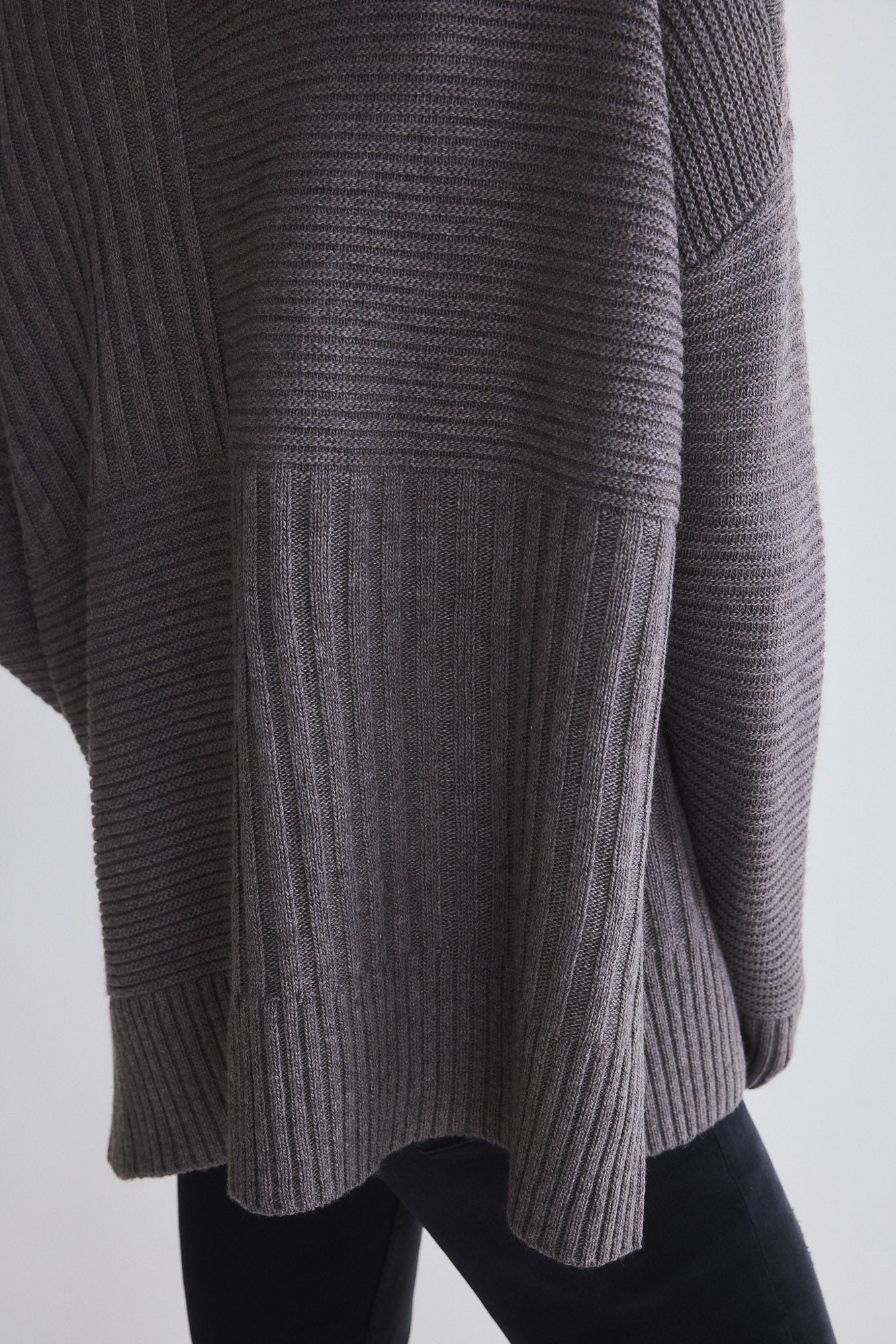 Oversized Mixed Knit Sweater