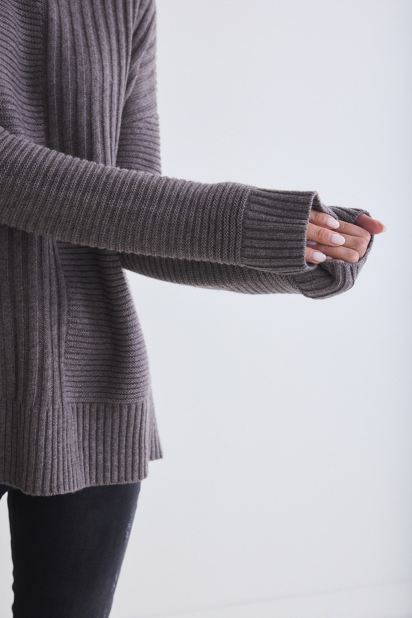 Oversized Mixed Knit Sweater