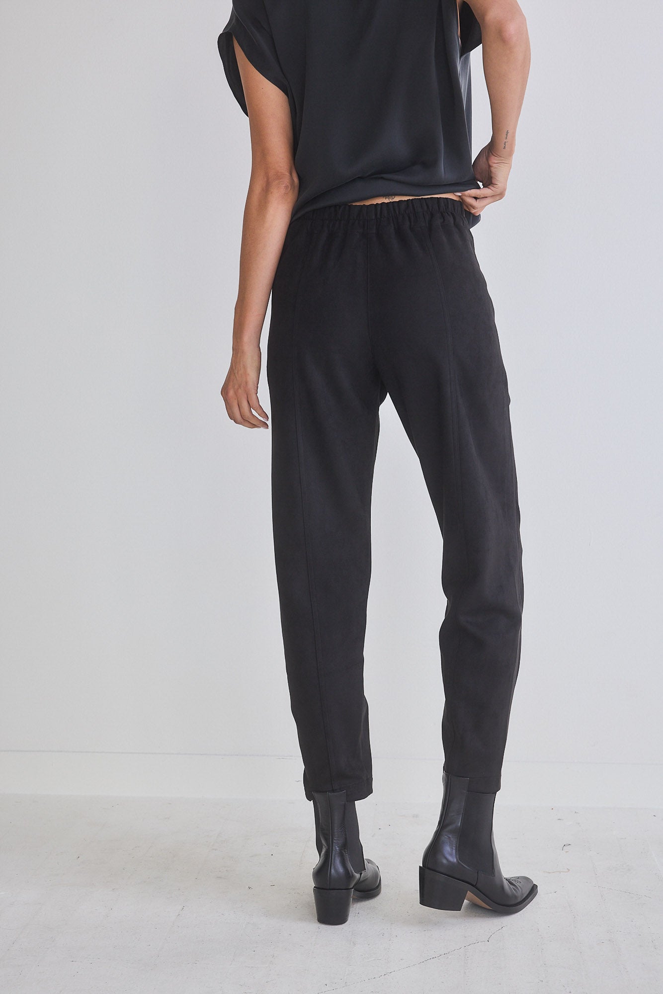 Not Too Tapered Microsuede Pants