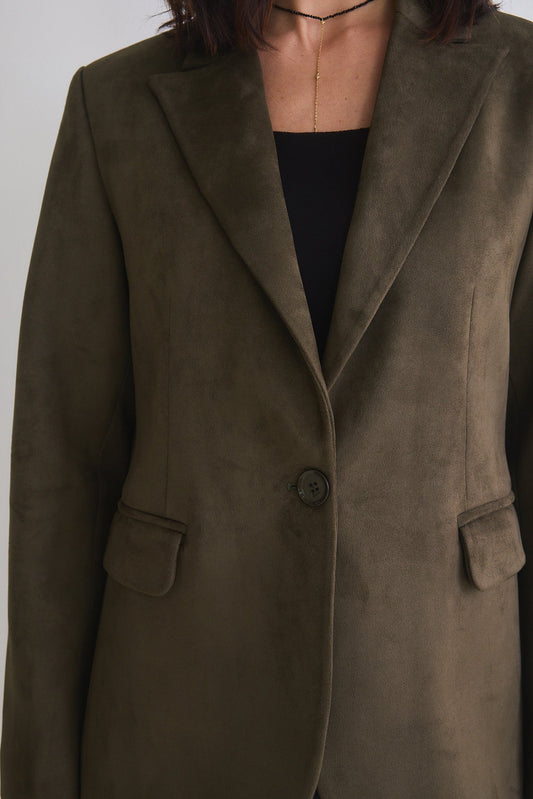 The Microsuede Classic Blazer That Upgrades You