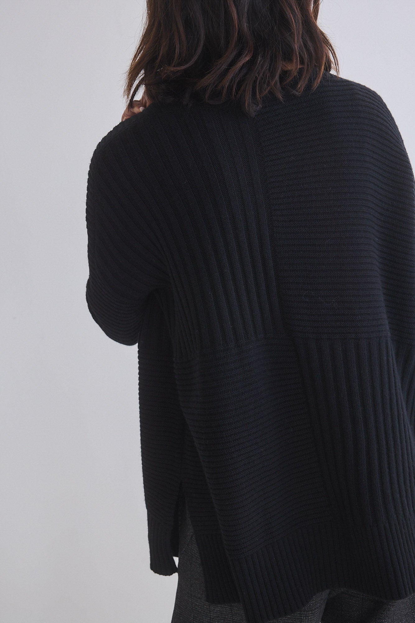 Oversized Mixed Knit Sweater