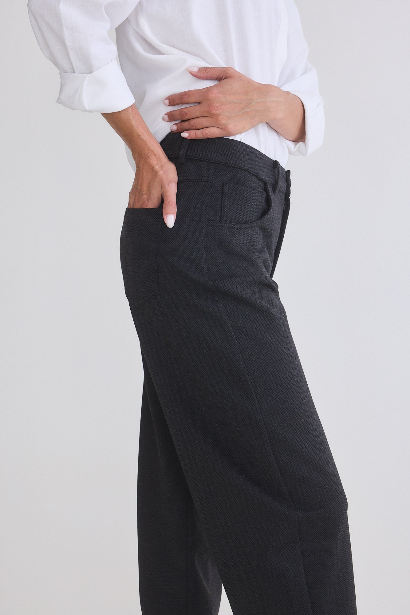 The Textured Visionary Barrel Leg Pants