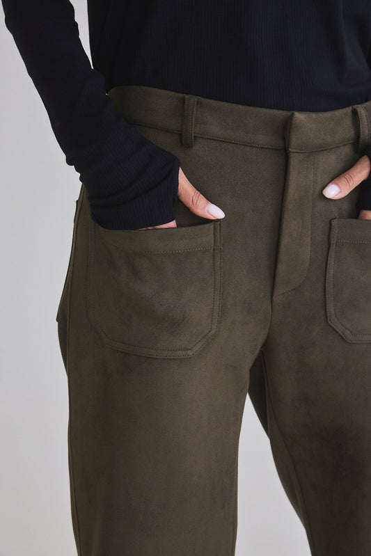 Finesse Microsuede Wide Leg Pants