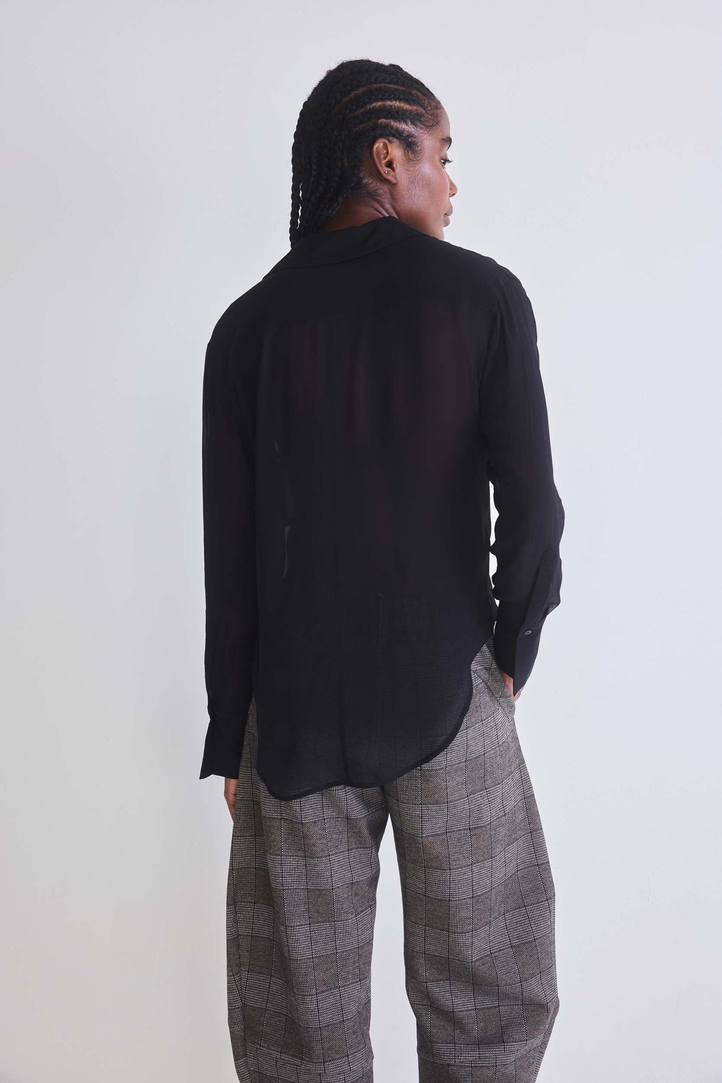Sheer Chance Bib Blouse