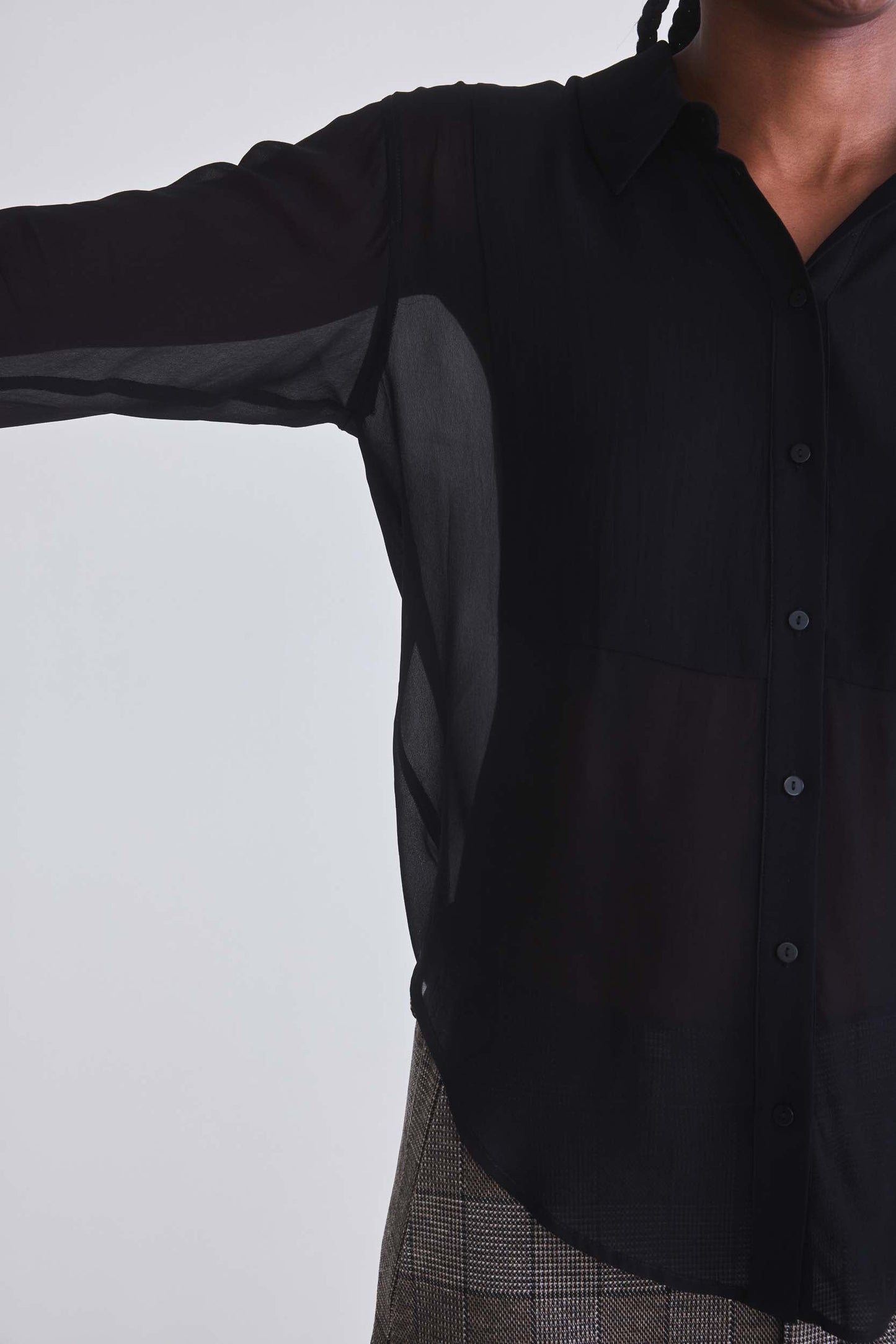 Sheer Chance Bib Blouse