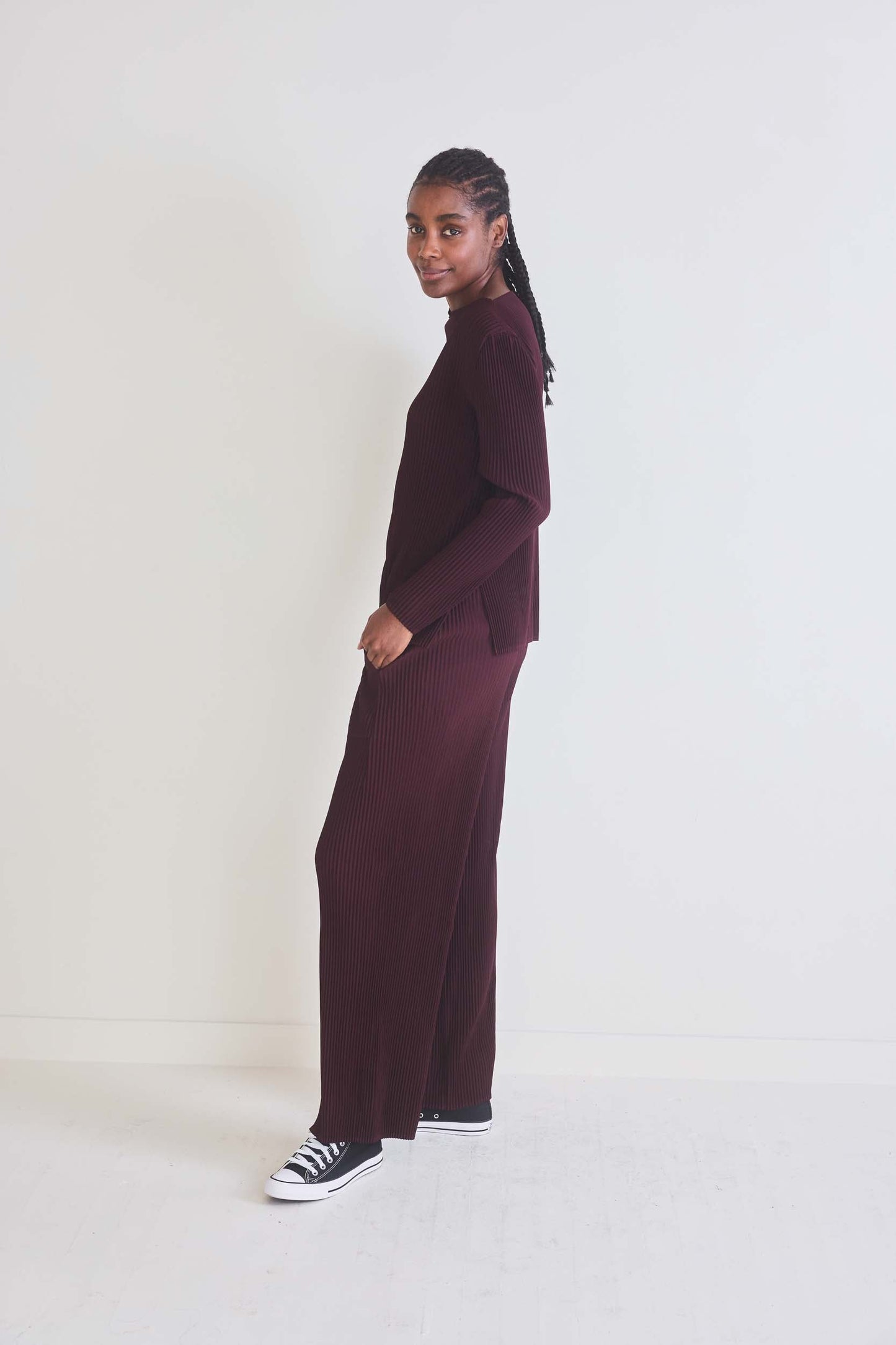 Poetic Plissé Pleated Top