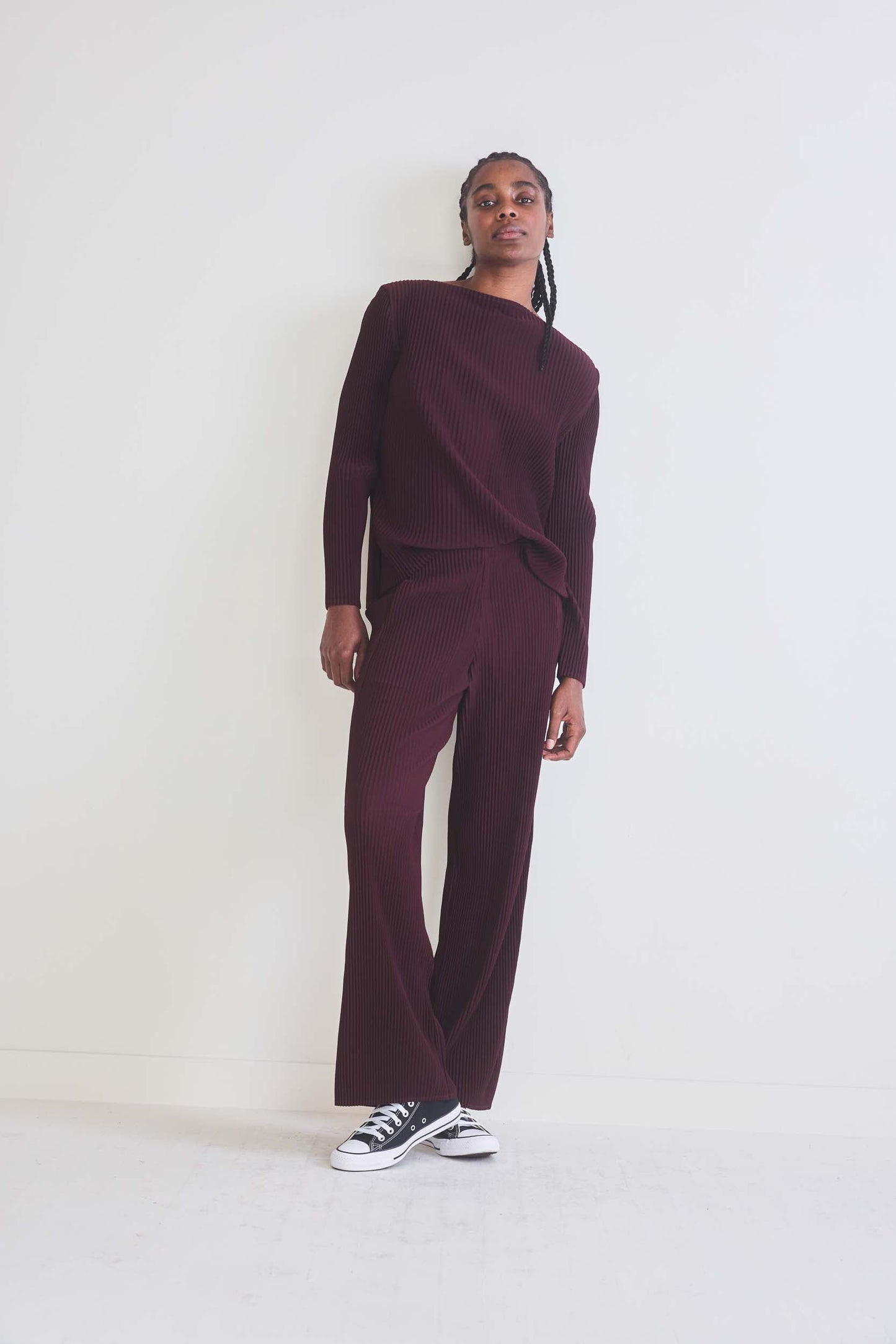Poetic Plissé Pleated Top