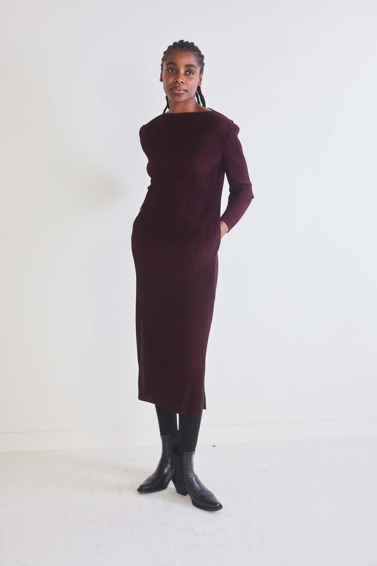 Gallery Plissé Pleated Dress