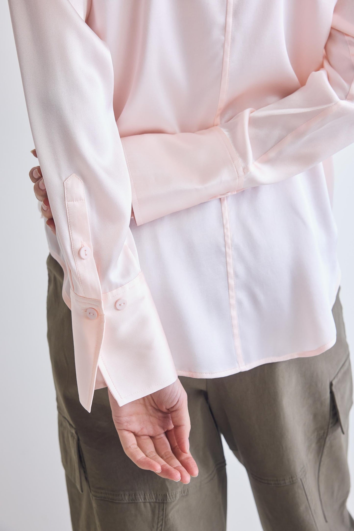 Shift Your Gaze Button Down Silk Blouse