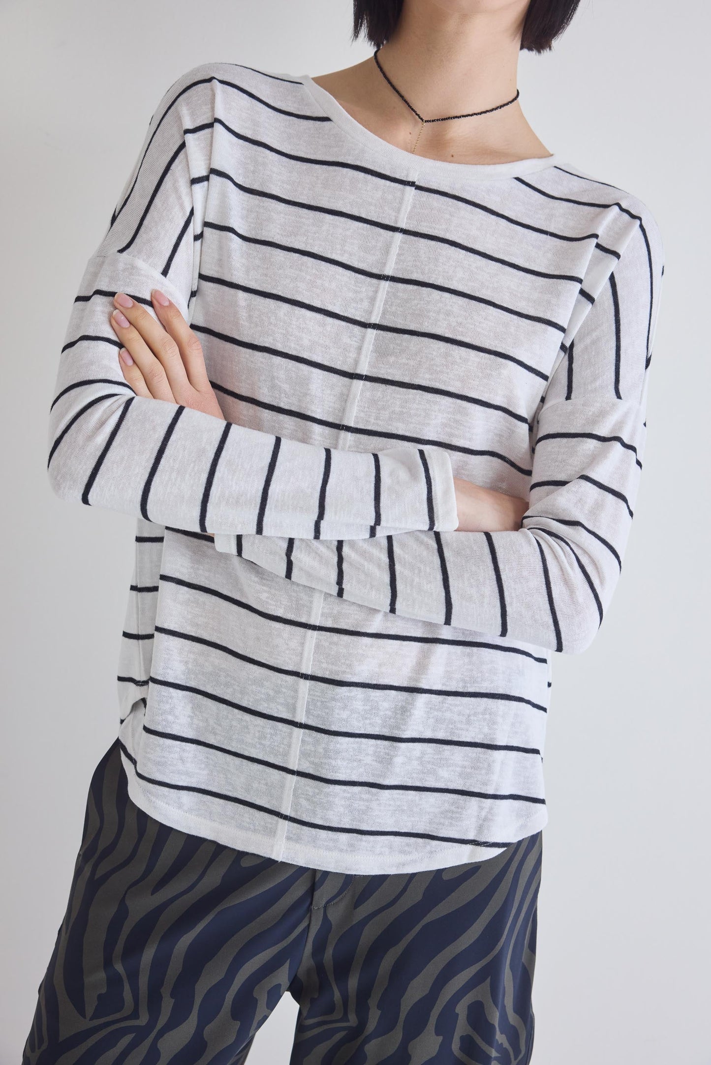 Between The Lines Long Sleeve Lounge Top