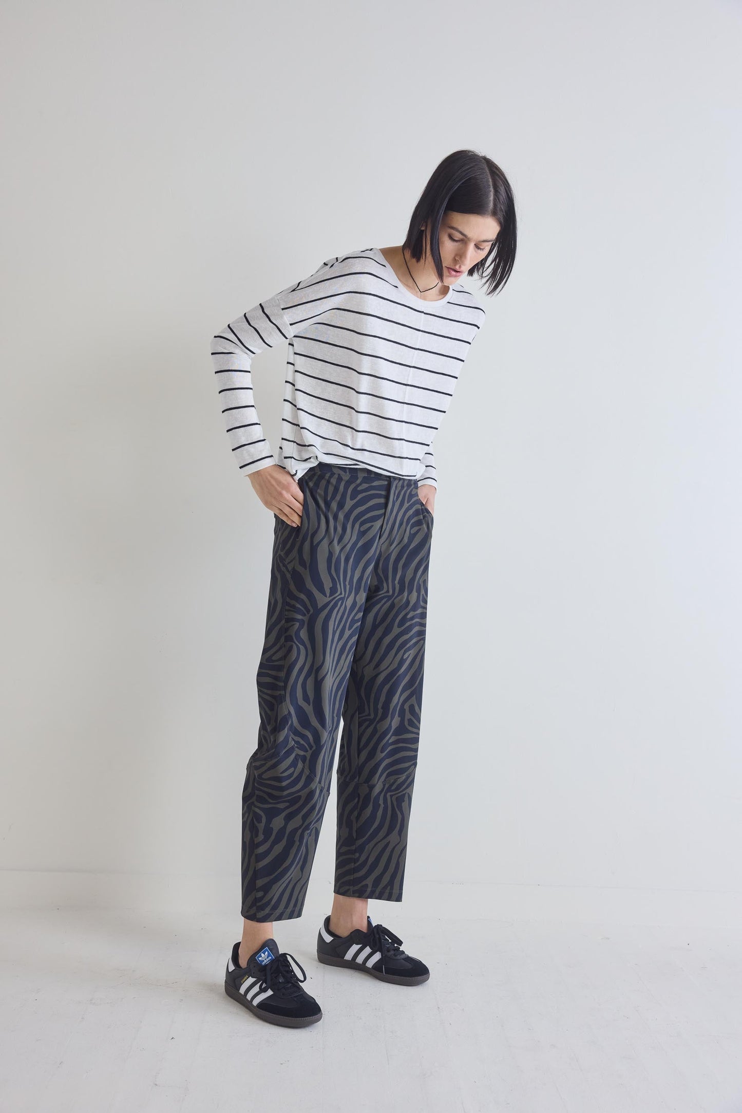 Between The Lines Long Sleeve Lounge Top