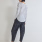Between The Lines Long Sleeve Lounge Top