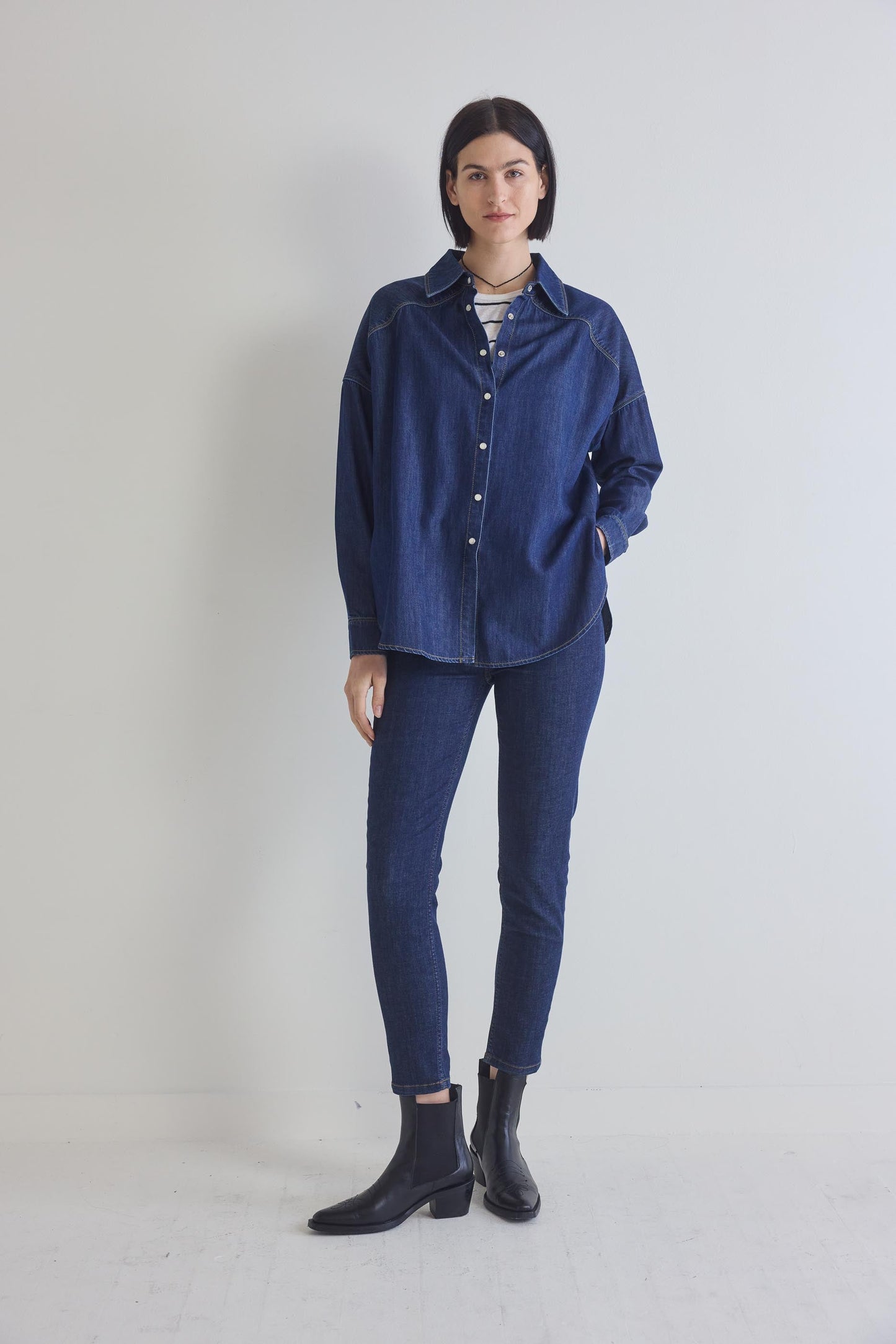 Refine Oversized Denim Tunic