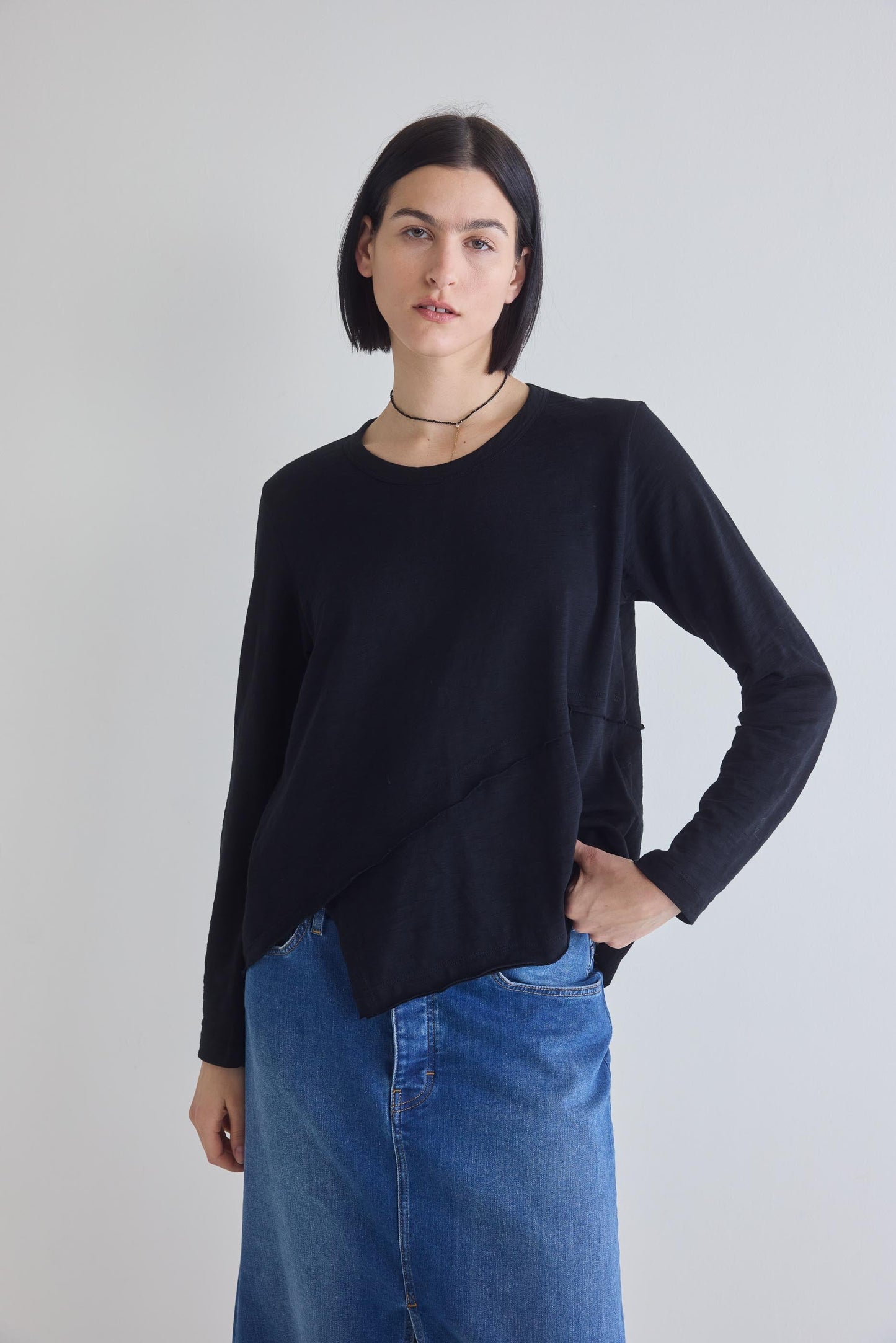 Inner Glow Asymmetric Long Sleeve Top