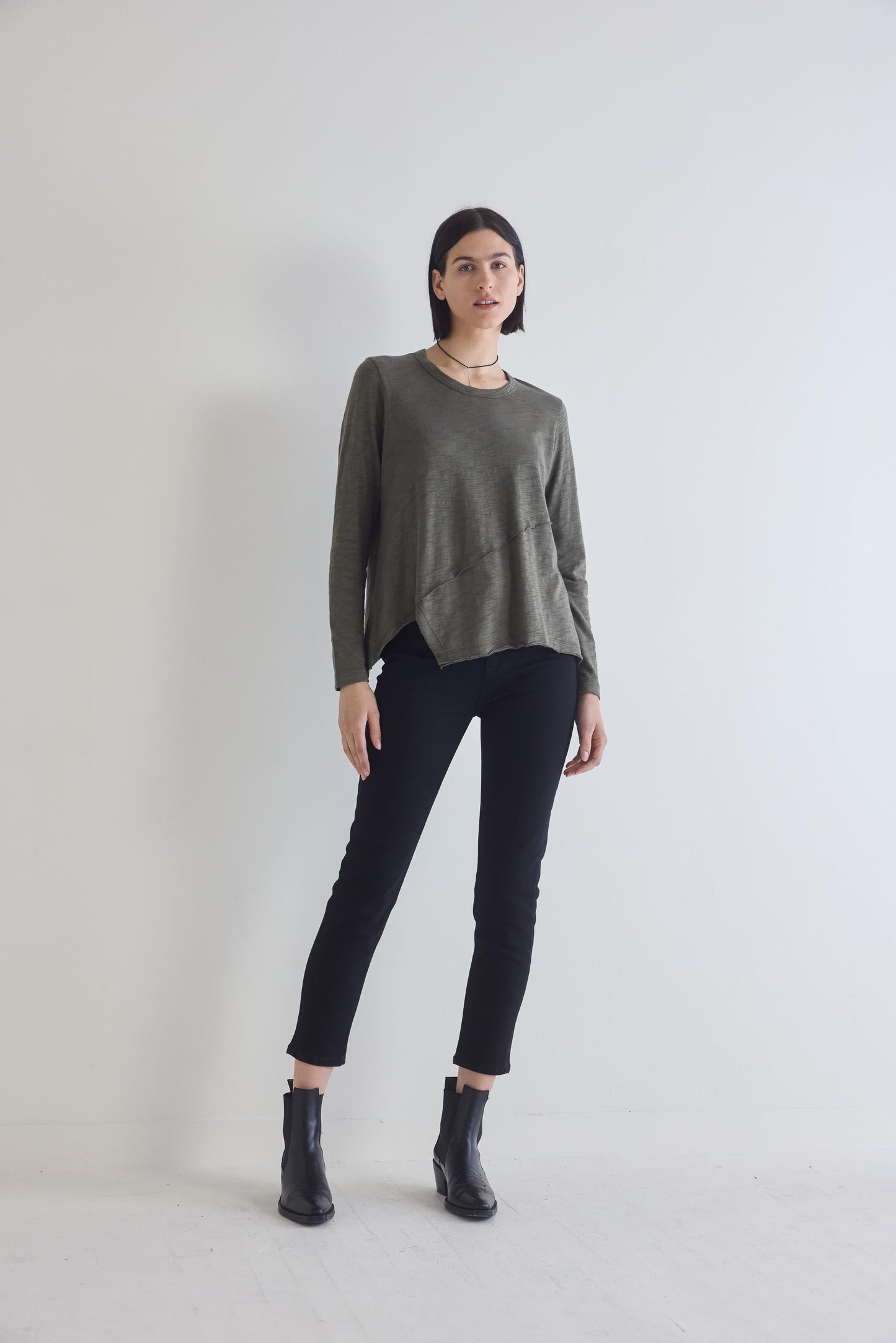 Inner Glow Asymmetric Long Sleeve Top