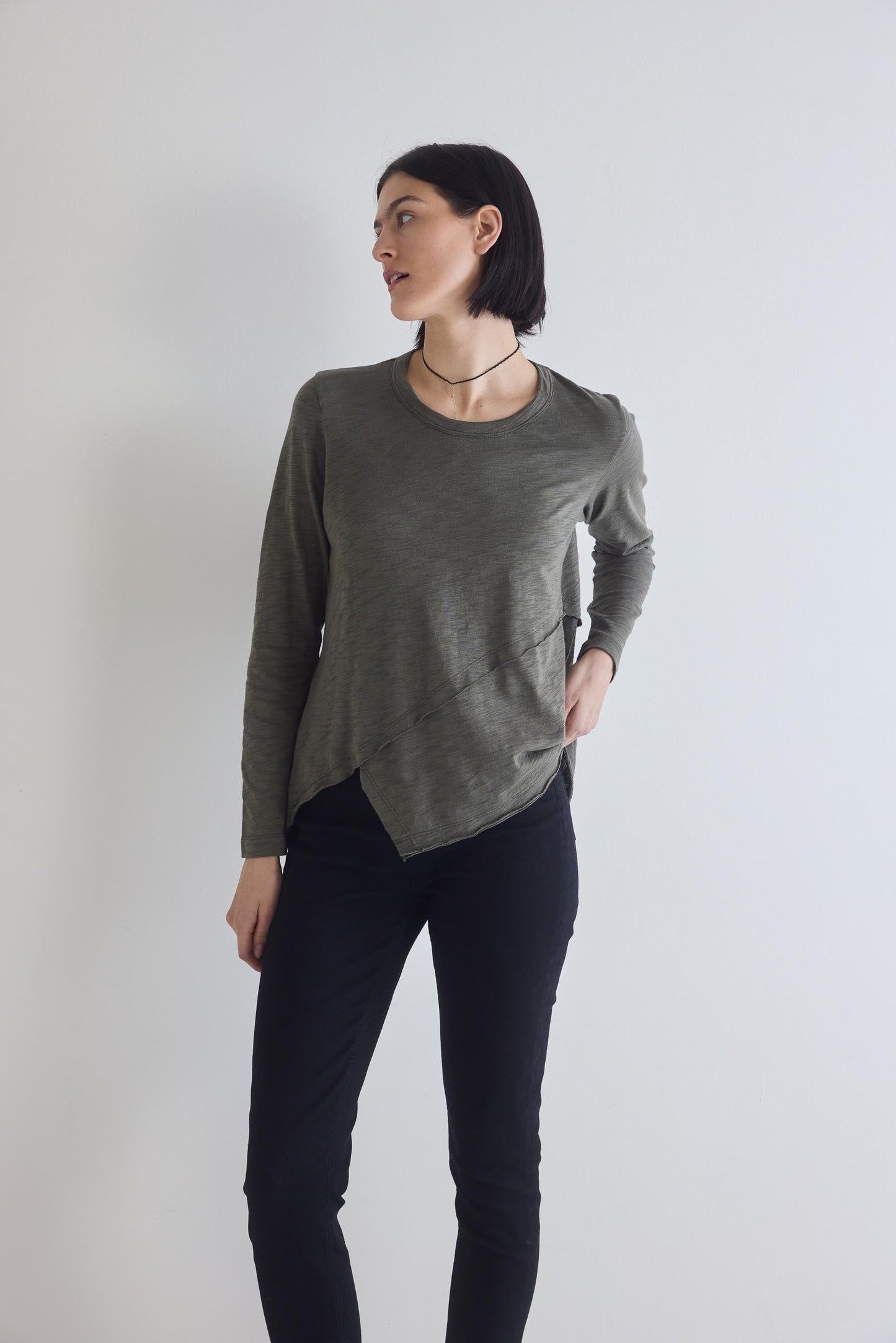 Inner Glow Asymmetric Long Sleeve Top