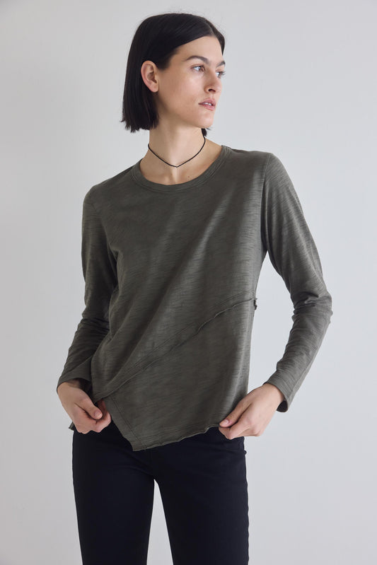 Inner Glow Asymmetric Long Sleeve Top
