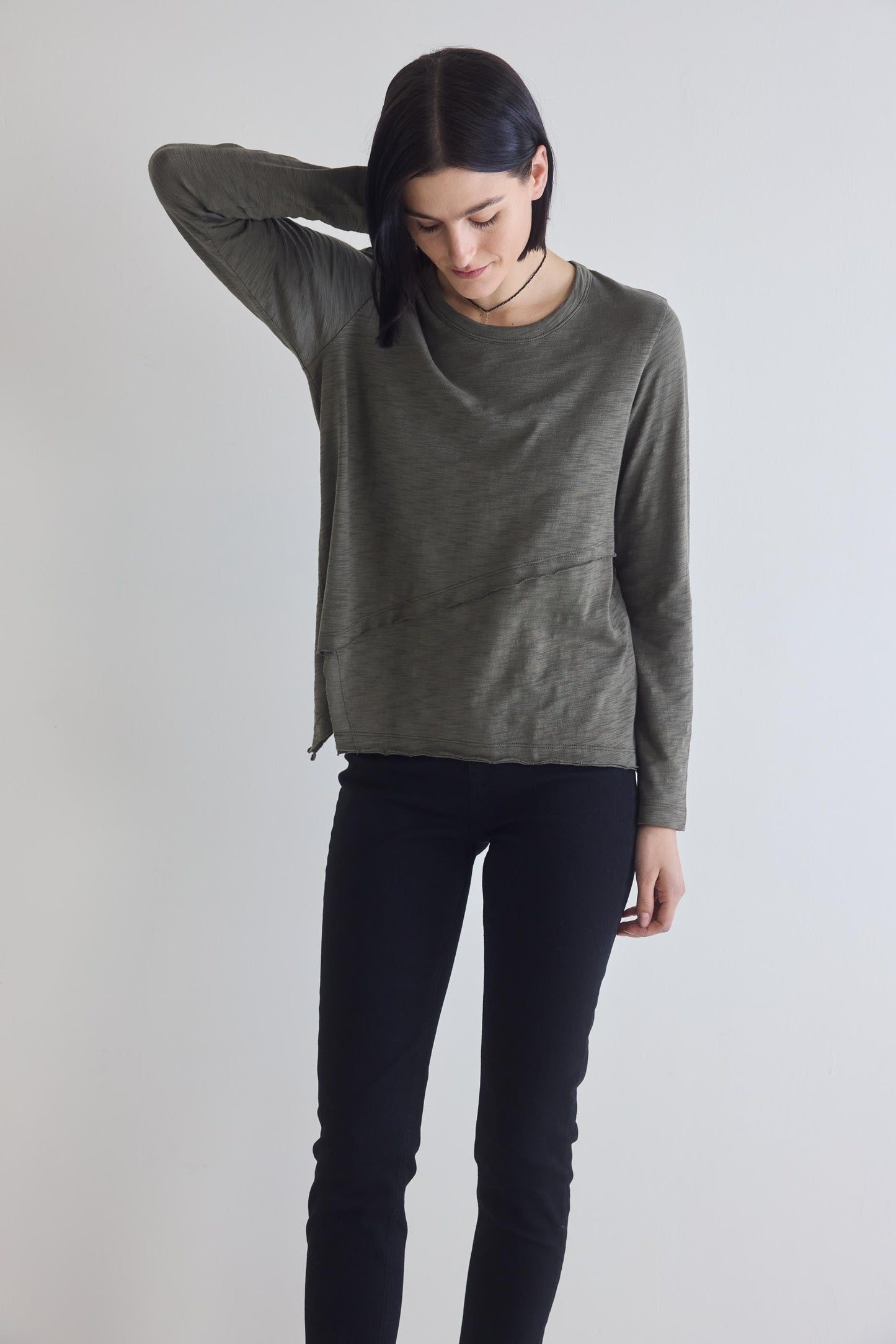 Inner Glow Asymmetric Long Sleeve Top