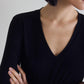 The Ribbed Long Sleeve V-Neck