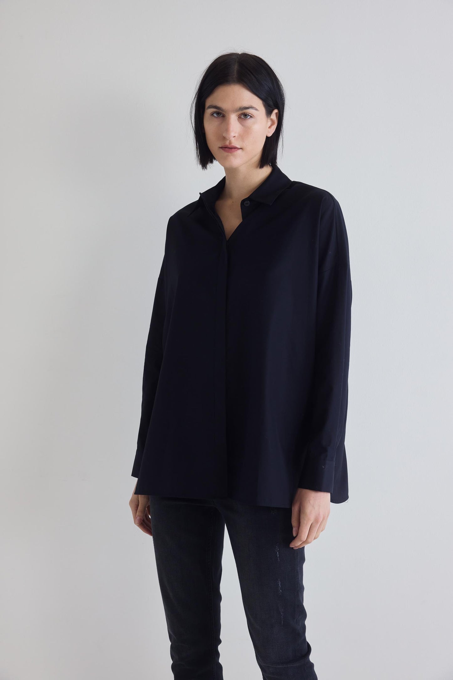 Non-Iron Refine Oversized Tunic