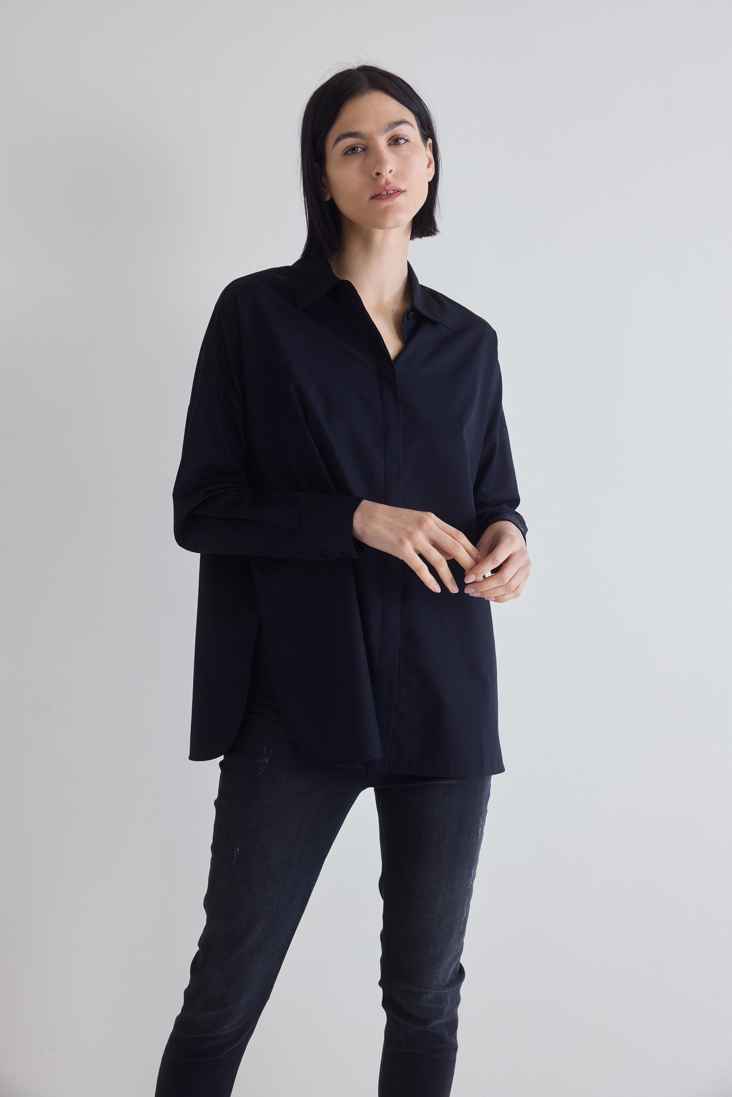 Non-Iron Refine Oversized Tunic