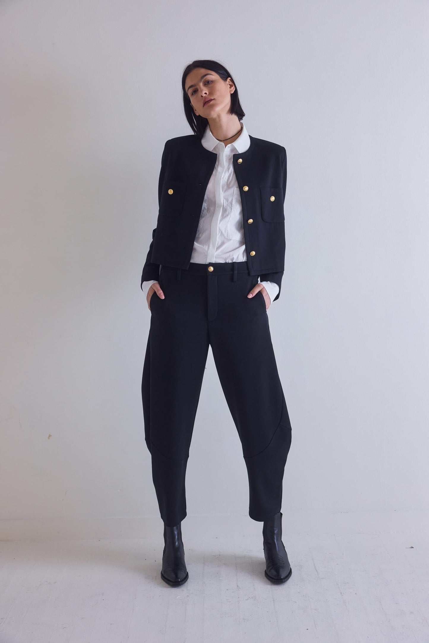 The Stretch Suit Wide-ish Pants