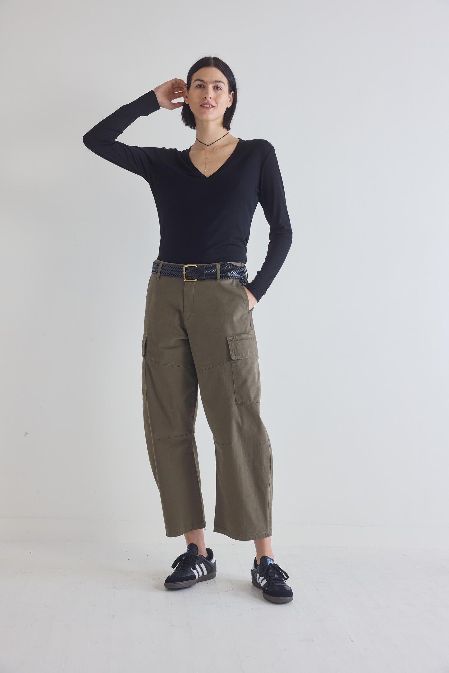The Ribbed Long Sleeve V-Neck