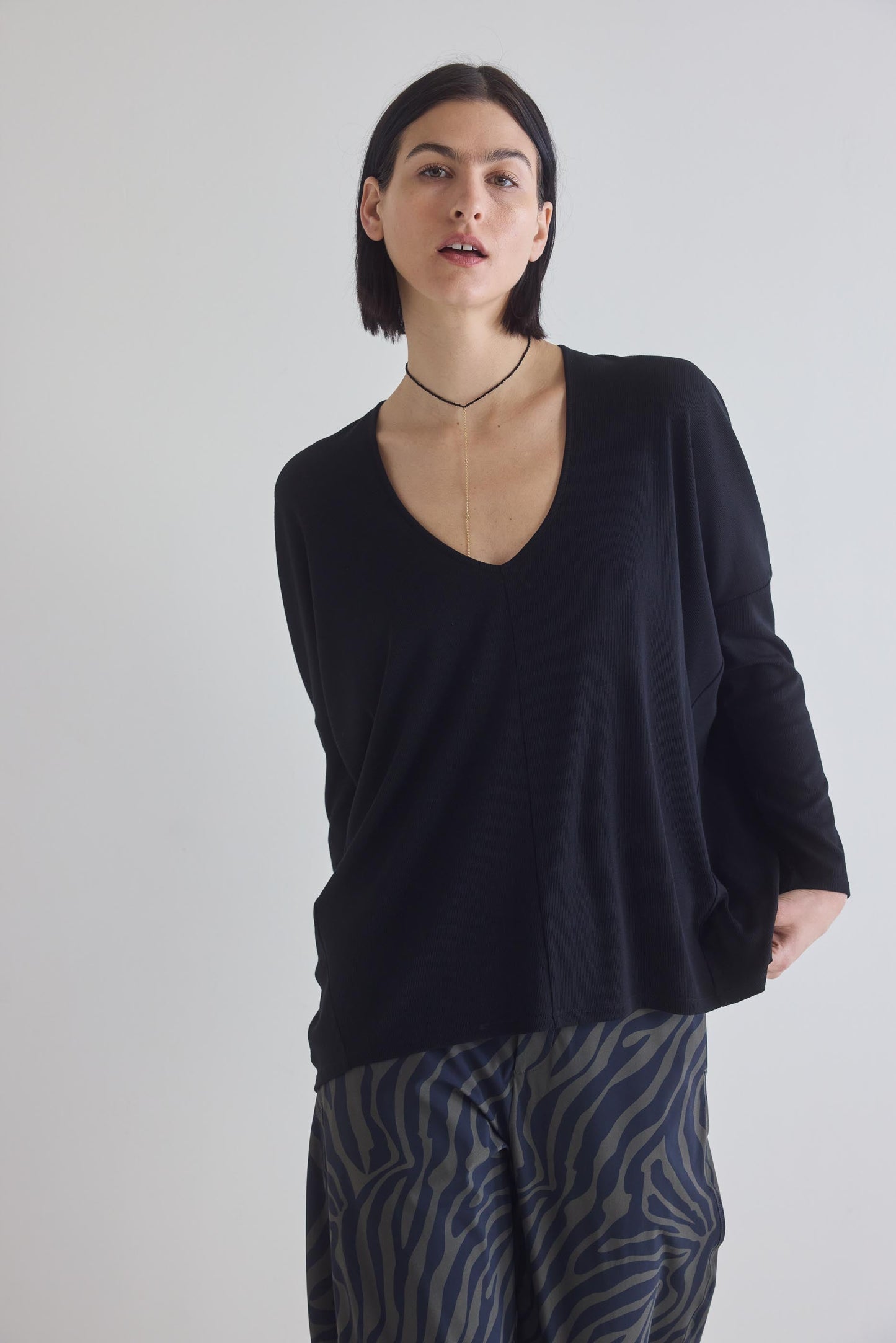 The Ribbed Dolman Long Sleeve Top