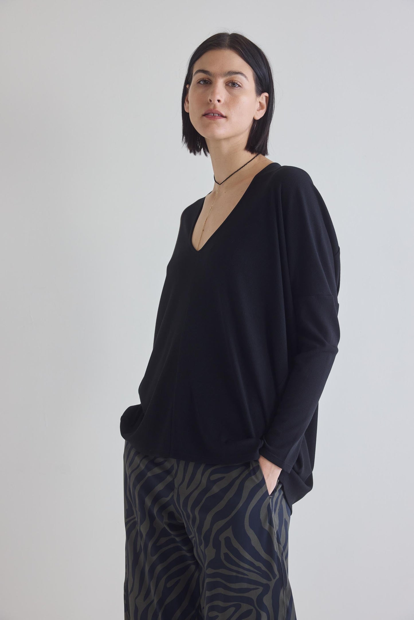 The Ribbed Dolman Long Sleeve Top