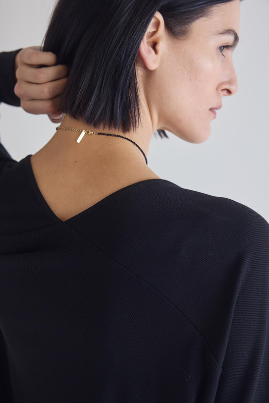 The Ribbed Dolman Long Sleeve Top