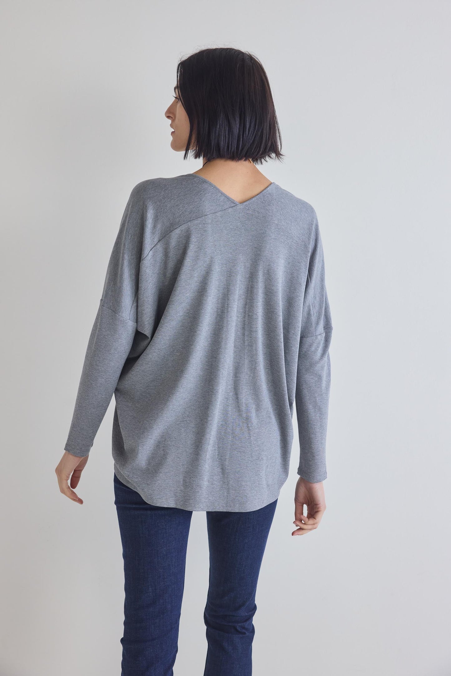 The Ribbed Dolman Long Sleeve Top