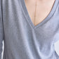 The Ribbed Long Sleeve V-Neck