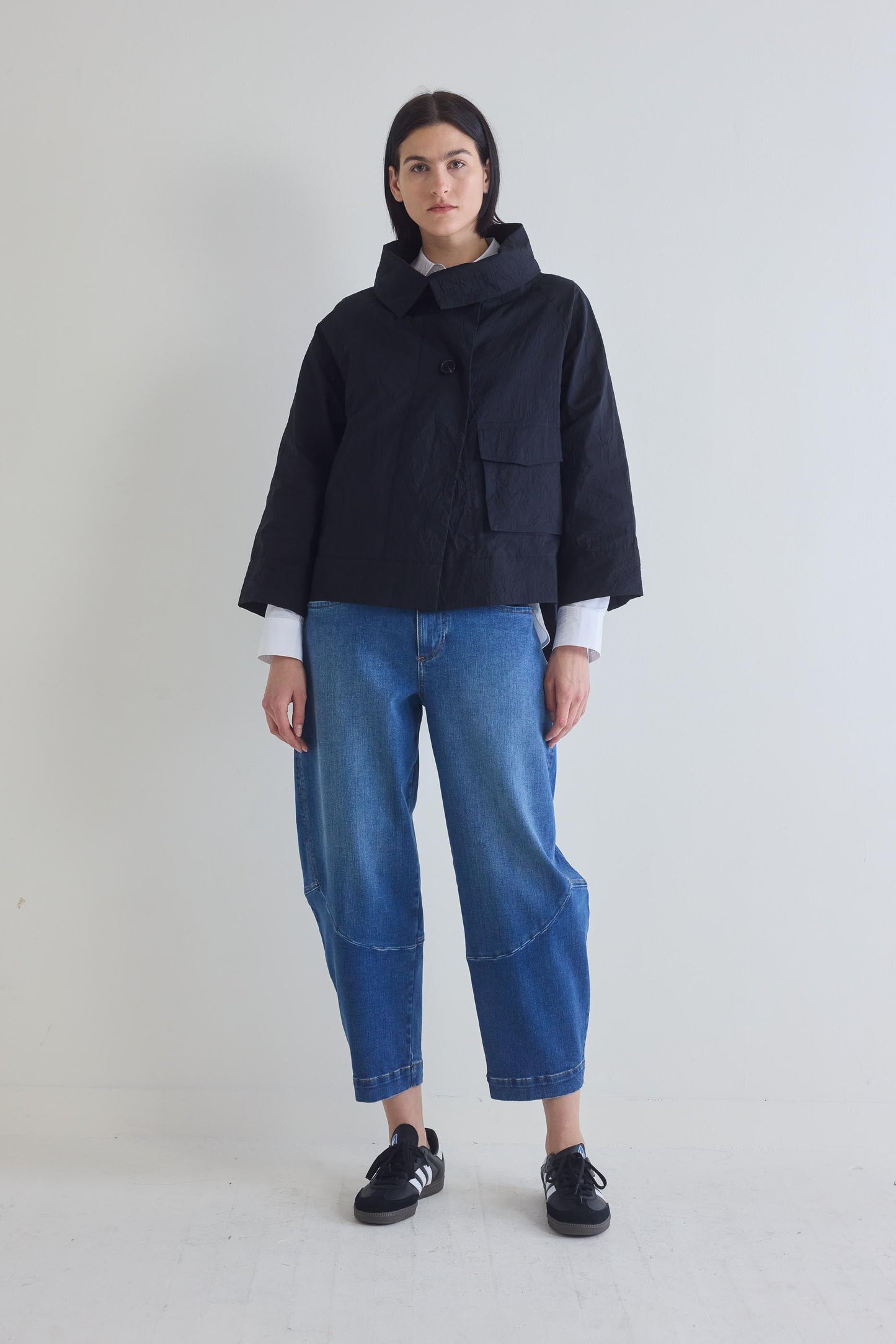 The Crinkle Mini Drama Jacket
