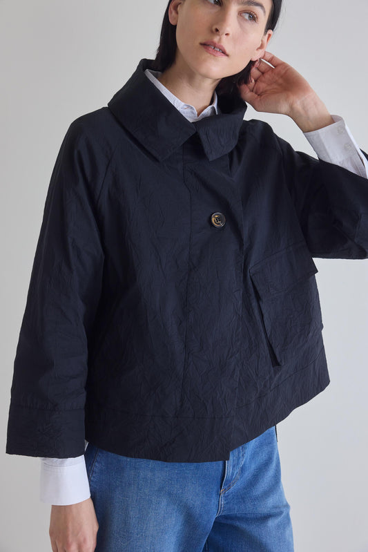 The Crinkle Mini Drama Jacket