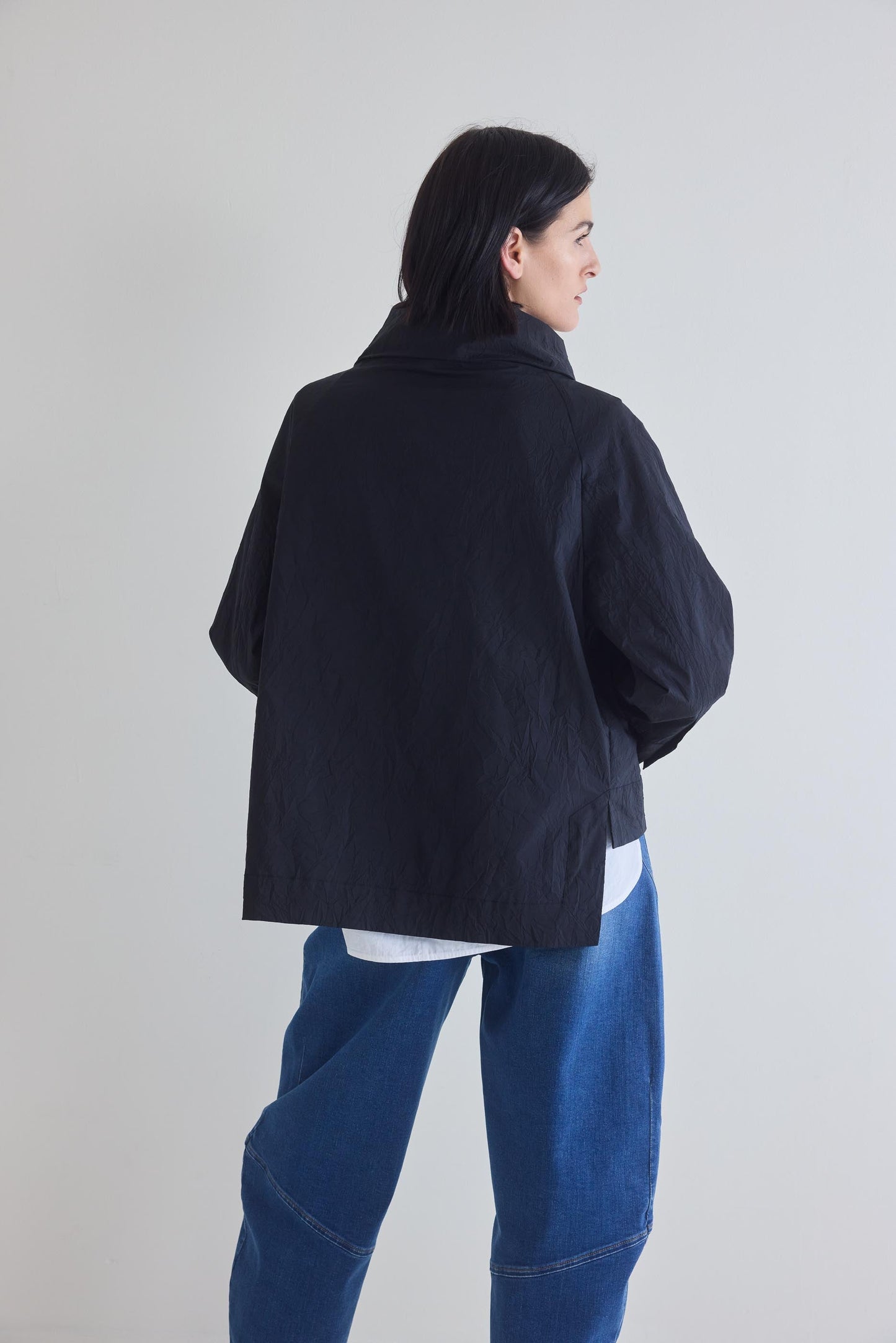 The Crinkle Mini Drama Jacket